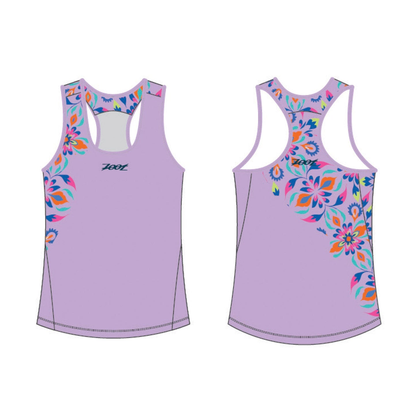 Women's Ltd Run Singlet - Kaleidoscope