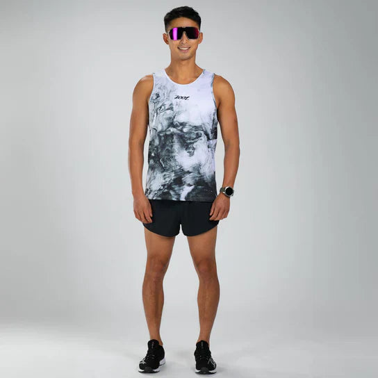 Men's Elite Run Singlet - White Hot