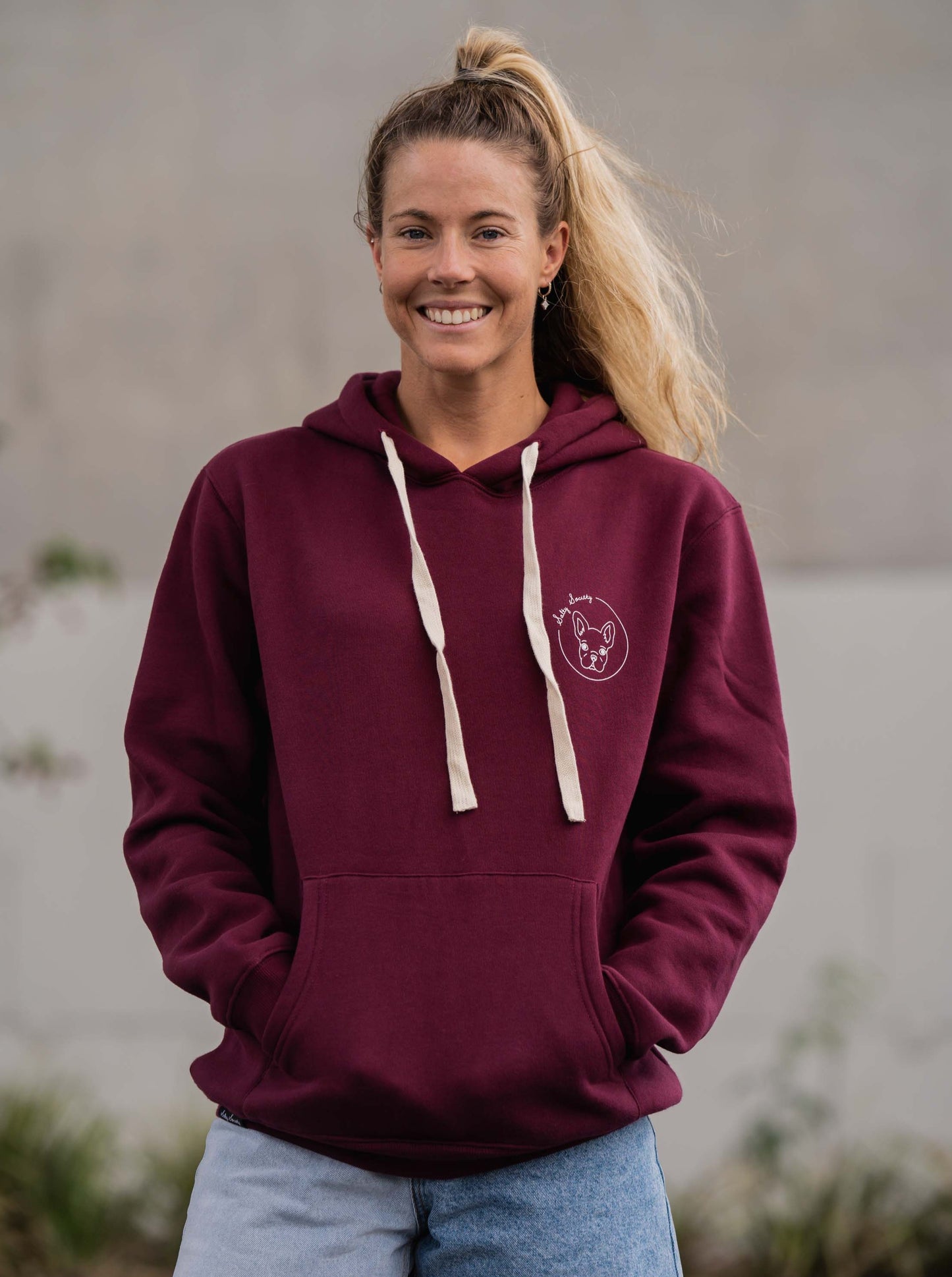 Salty Society Hoodie - Maroon
