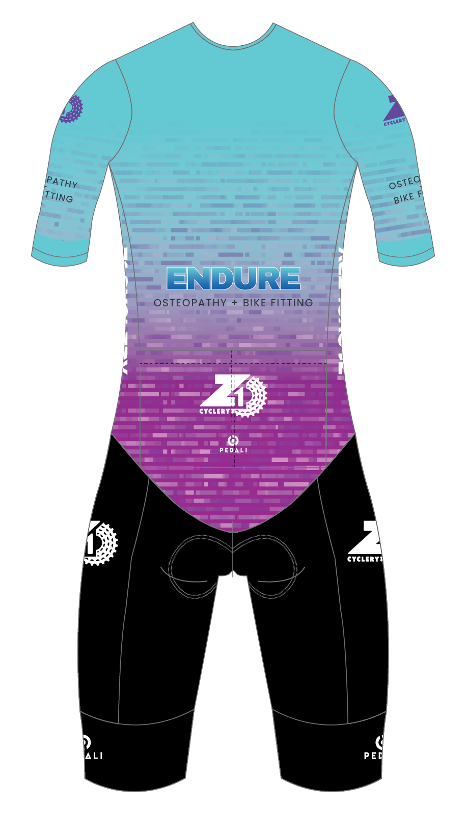Z1 Cyclery Speedsuit with 2 Pockets with Full Open Zipper