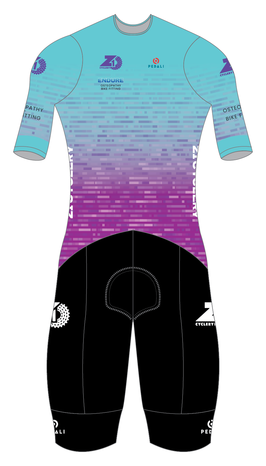 Z1 Cyclery Speedsuit with 2 Pockets with Full Open Zipper