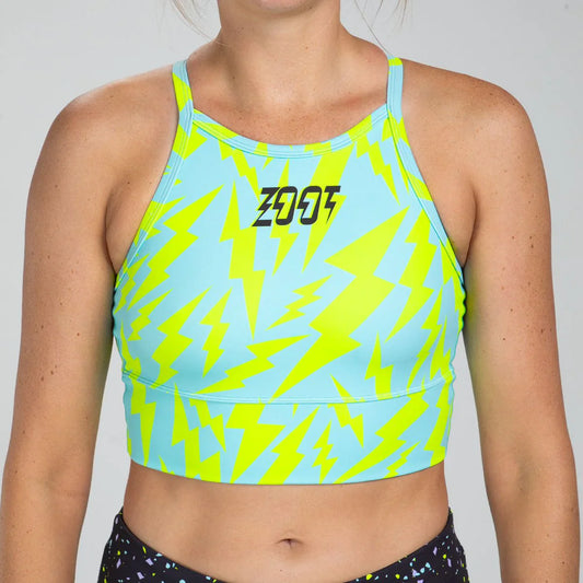 Women's Ltd Run Crop - Electric