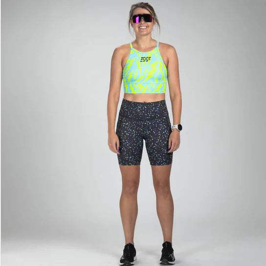 Women's Ltd Run Crop - Electric