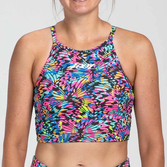 Women's Ltd Run Crop - Mariposa