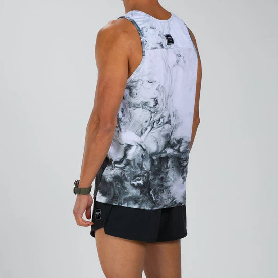 Men's Elite Run Singlet - White Hot